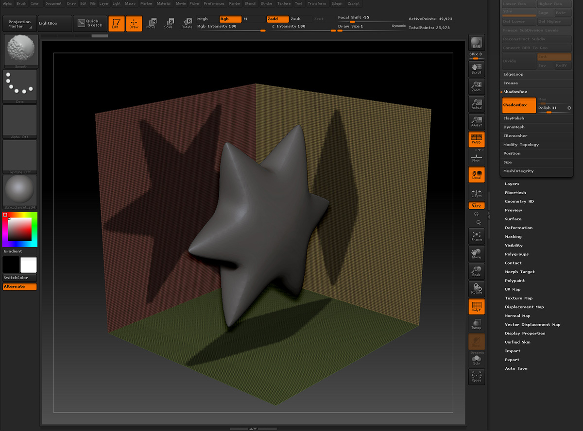 making zbrush shadowbox with grasshopper3d